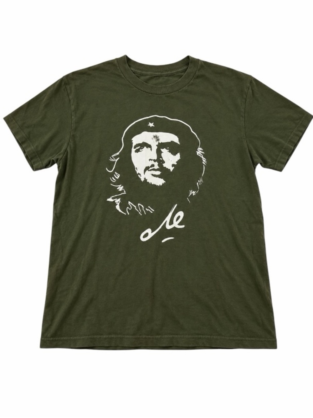 Che Guevara Cuba Souvenir Graphic T-Shirt Men’s Large Olive Green